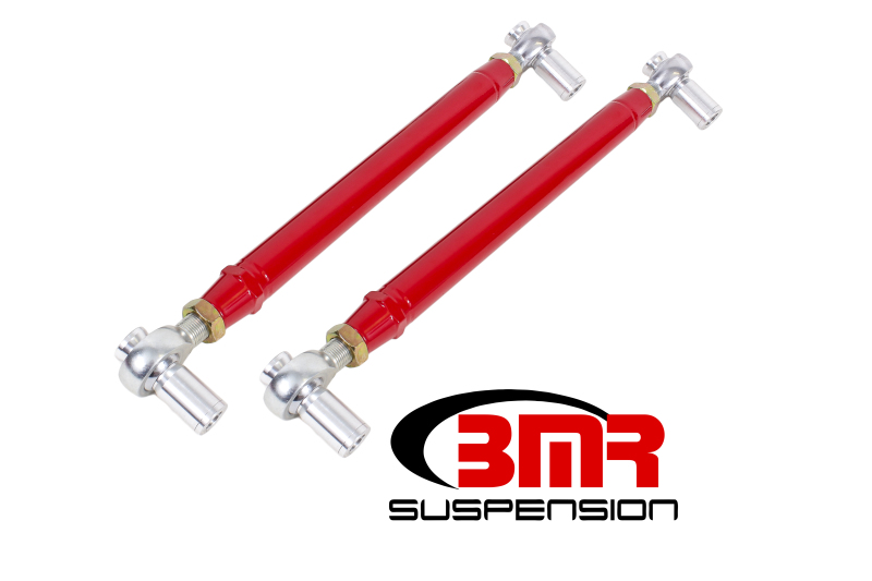 Ford Mustang Control Arms - BMR Suspension - Chrome-moly, Double-adjustable, Rod/rod, Offset - Red - `99-`04 Ford Mustang Control Arms - BMR Suspension - Chrome-moly, Double-adjustable, Rod/rod, Offset - Red - `99-`04